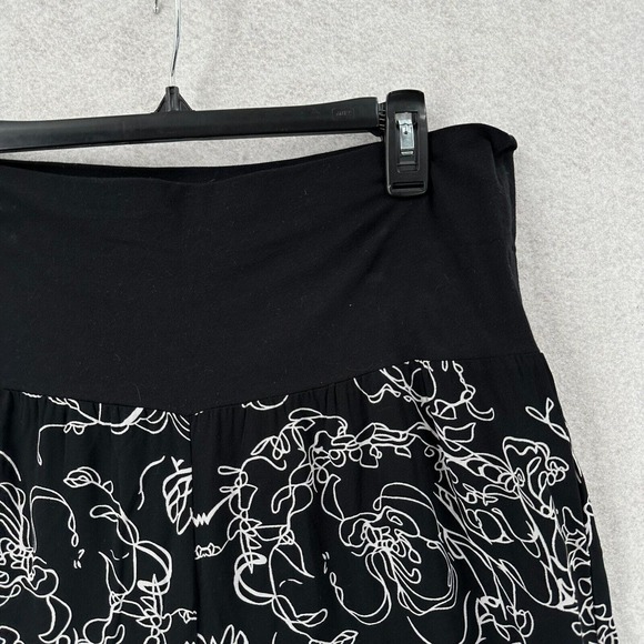 Soft Surroundings Pull On Pants Womens LG Rayon Sequin Hem Fold Over Waist 27890 - Picture 5 of 11